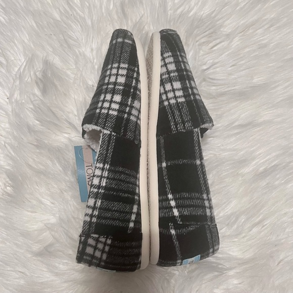 NWT Women’s Toms Belmont Black & White Flannel Plaid Size 9.5 - Picture 5 of 9